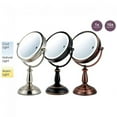 thumbnail image 7 of Ovente Lighted Vanity Mirror Tabletop, 7.5'' 1X 10X Magnifier, Adjustable Double Sided, 3 Tone Smart Round LED, 15 Min Auto Shut Off Timer, Battery & AC Plug Powered, Oil Rubbed Bronze MPT75BZ1X10X, 7 of 7