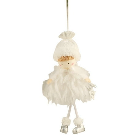 

MGStore Angel Doll Ornament Festive Soft Decorative Cute Navidad Xmas Tree Plush Angel Doll Pendant for Home