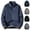Green, variant on safuny Men's Lapel Sweatshirts Button Winter Thicken Fake Two Piece Tops Big&Tall Casual Cotton Fashion Outwear Long Sleeve Shirts Solid Color Pullover Black L