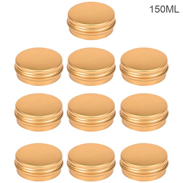 Tarro de almacenamiento de 10 piezas, latas de té de cera de aluminio, caja de maquillaje, estuche para píldoras cosméticas de viaje al aire libre, 150 ml Inevent HA004604-04