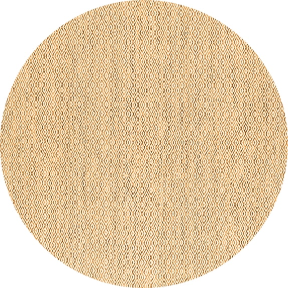 Ahgly Company Indoor Round Abstract Orange Contemporary Area Rugs, 3' Round