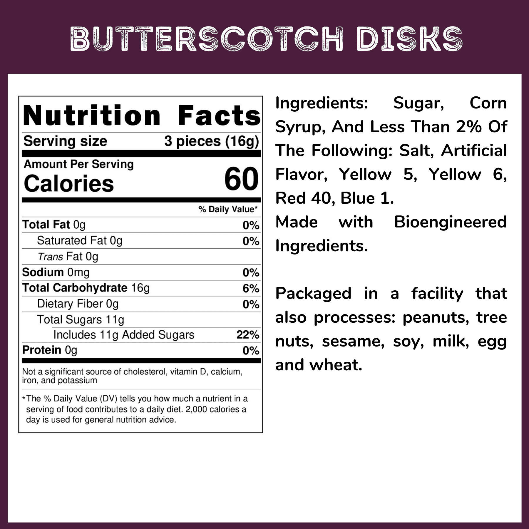 WinCrest Butterscotch Disks - Wrapped Hard Candy - 5 Lb Case