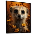 thumbnail image 2 of Designart "Meercat Animal in Orange and Brown" Animals Floater Framed Wall Art Print, 2 of 7