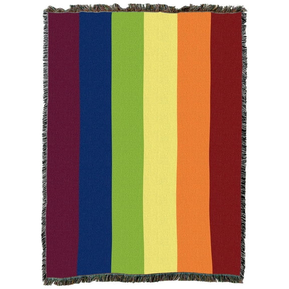 Pure Country Weavers LGBTQ Rainbow Flag Large Tapestry Throw Woven from Cotton - Made in The USA (72x54)