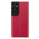 thumbnail image 3 of Funda de teléfono para Samsung Galaxy S21 Ultra 5G shaofei con ventana de visualización cuero sintético soporte Estilo rojo C, 3 of 4
