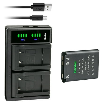 Kastar 1 Battery and LTD2 USB Charger Compatible with Nikon EN-EL10 Battery MH-63 Charger Coolpix S60 S80 S200 S202 S203 S210 S220 S230 S500 S510 S520 S520B S570 S600 S700 S3000 S4000 S5100 Camera