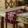 thumbnail image 3 of Christmas Red and Black Checkered Table Runner-Cotton Linen- 72 Inch Holiday Dresser Scarves, Winter Snowflake Tablerunner for Kitchen Coffee/Dining Bedroom Home Living Room Dinner Scarf Décor 13x72, 3 of 7