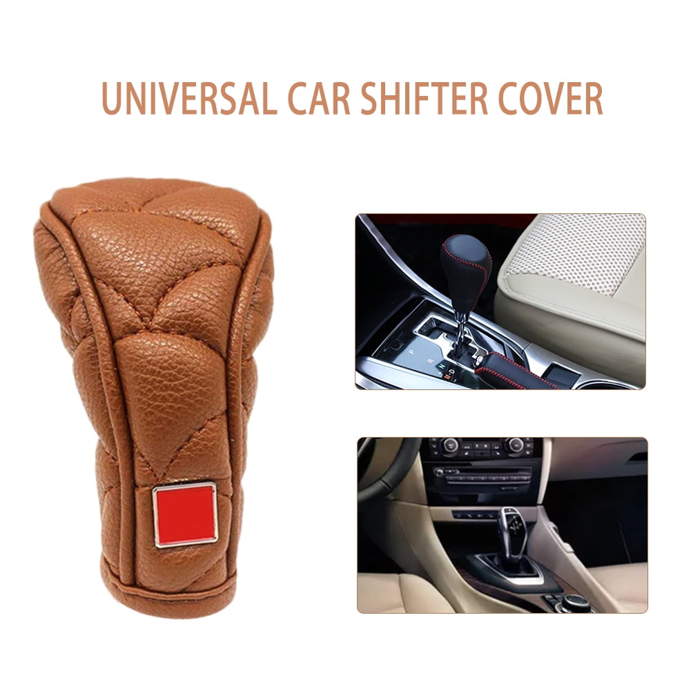 Car Antislip Gear Shift Knob Level Shifter Head Zipper Cover Protective Sleeve