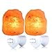 thumbnail image 3 of Pursalt 2 Pack Himalayan Natural Salt Lamp Night Light Plug In Certificated 360 Degree Rotatable Wall Plug With Extra 4 Replacement Bulbs For Bathroom Bedroom Pink Crystal Rock Salt Hand Crafted, 3 of 4