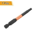 thumbnail image 3 of Uxcell T25 Torx Head Screwdriver Bit 2.56" Long 1/4" Hex Shank Magnetic Tamper Proof 6 Point Star Screw Driver Black Phosphate, 3 of 7
