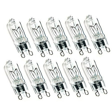 Pack Of 10 60 Watt G9 Bi-Pin Halogen Bulb, 60-Watt 120-Volt Clear Halogen G9 Base Light (Best White Halogen Bulb)