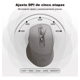 thumbnail image 5 of Ratón Inalámbrico Recargable Bluetooth Silencioso De 2.4g Gris, 5 of 5