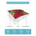 thumbnail image 4 of Twin XL Quilt Bedding Set, Valentine's Day Reversible Summer Quilt 3 Pieces, Red Roses Floral Romantic Striped Lightweight Bedspreads Coverlets with 2 Pillow Shams for All Seasons, 4 of 5
