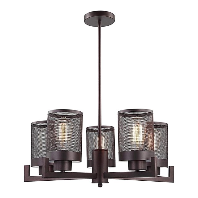 Lámpara Colgante Candil Negro 5 Luces Málaga 300w Tecnolite HOME .