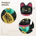 thumbnail image 3 of Black Lucky Cat Figurine, 6 in Plastic Maneki Neko, Cat Statues Home Decor, Wealth and Prosperity Symbol, Ideal Cat Decorations for Special Occasions, 3 of 5