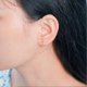 thumbnail image 3 of Pendientes de gancho de plata de ley 925 nuevos y modernos para mujer, pendientes de circonita cúbica helada, joyería de moda para bodas y fiestas, oro rosa, 3 of 4