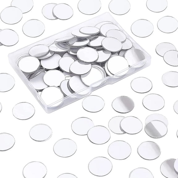 SFASYELY 50Pcs Acrylic Mirror Circles 2 Inch Mini Round Adhesive Mirrors for Crafts, Small Mirror Tiles for DIY Wall Decor, Candle Plates