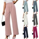 thumbnail image 4 of Pantalones elegantes de cintura alta, holgados, casuales y de pierna recta para mujer para un viaje cómodo en otoño, 4 of 4