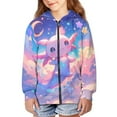 thumbnail image 3 of chaqlin Axolotl Zip up Hoodies for Girls 10-12 Cute Hoodie Sweatshirts Galaxy Long Sleeve Hooded Jacket Kids Athletic Pullover Tops with Pockets, 3 of 7