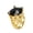 Gold Plated Black, variant on Women Shinning Cubic Zirconia Rings Chunky Big Gemstone Statement Ring Party Holiday Jewelry Accessories Gold Plated White Size 8