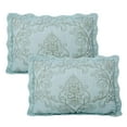 thumbnail image 4 of BNF Home Ensemble de Couvre-Lit Damassé 4 Pcs, King, Bleu, 4 of 6