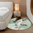 thumbnail image 2 of Round Rugs 3Ft, Green Floral Round Area Rug Washable Indoor Throw Carpet, Country Rustic Ombre Painting Art Watercolor Small Non Slip Circle Rug for Bedroom Living Room Home Decor Aesthetic, 2 of 8