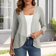thumbnail image 2 of DAFPZW Women Shrug Chiffon Cardigans Open Front Short Sleeve Dressy Evening Tops 2025 Trendy Sheer Beach Cover Ups, 2 of 9