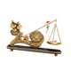 thumbnail image 5 of Escultura de resina de la suerte, adorno de mesa para decoración del hogar, colección de gabinetes. Dorado, 5 of 9
