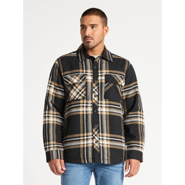 George Men's Quilted Flannel Shirt Jacket photo 2