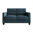 thumbnail image 4 of Castle Place Contemporary Linen Upholstered Loveseat, Blue, 4 of 7
