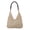 Beige, variant on Handwoven Summer Tote, Straw Beach Bag, 13.78x11.81in Casual Handbag with Reinforced Handles, Natural Plant Fiber Mesh