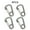 M 6, variant on Marine Wire Rope Spring Hook 4 Pack Stainless Steel 316 Carabiner Clip
