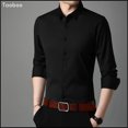 thumbnail image 5 of Taoboo 2022 Primavera Otoño Nueva Llegada Camisa de Hombre Casual de Alta Calidad Slim Fit Tops de Negocios de Color Puro Ropa Clásica de Hombre, 5 of 5