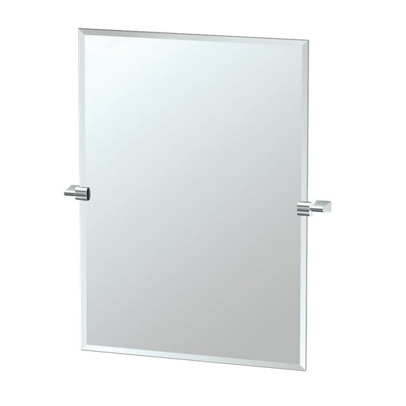 Gatco Bleu 31.5" Frameless Rectangle Mirror, Chrome
