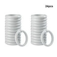 thumbnail image 1 of Crochets pour Rideau de Douche, 24 Pcs Anneaux de Rideau de Douche en Plastique Blanc, Fermoirs d'Anneau de Rideau, Rideaux de Douche Faciles à Fermer, 1 of 9