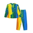 thumbnail image 2 of Goofa Rainbow Colored Printed Women’s 2 Piece Pajama Set Super,Pajamas Women's Long Sleeve Sleepwear Soft Button Down Loungewear Pjs Lounge Set Nightwear-XX-Large, 2 of 9