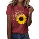 thumbnail image 1 of Gibobby Blusa Casual de Mujer Camiseta holgada con estampado cuello redondo y manga corta algodón versión clásica para mujer(Vino,G), 1 of 4