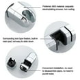 thumbnail image 4 of Hardware Bath Accessories Universal Adjustable Round Square Pipe Rotatable Sprayer Fixed Base Shower Head Holder Bathroom Slide Bar Shelf Riser Rail Bracket SILVER SQUARE PIPE, 4 of 8