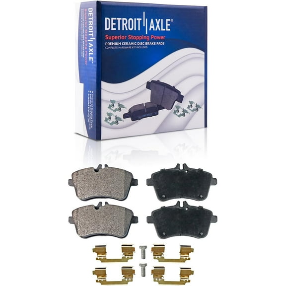 Detroit Axle - Front Brake Pads for 2006-2011 Mercedes-Benz B200, Ceramic Brake Pads with Hardware Set 2007 2008 2009 2010 Replacement