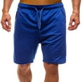 thumbnail image 2 of YUHAOTIN Gym Shorts for Men's Solid Color Casual Sports Shorts 5 Inches Loose Beach Shorts Plus Size Drawstring Shorts Seamless Shorts Men Cargo Shorts, 2 of 4