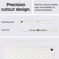 thumbnail image 4 of Allytech Case for iPad 9th/8th/7th Generation 10.2" 2021/2020/2019, Slim Luxury Diamond Pattern [Camera Protection] Shockproof Soft TPU Back Case - White, 4 of 7