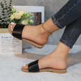 thumbnail image 3 of COM STAR Women’s Flat Slide Sandals Open Toe Casual Slip-On Summer Slides for Daily and Vacation Wear, 3 of 6