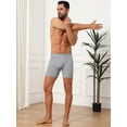 thumbnail image 5 of DARING DIVA Men's Elastic Waistband Soft Mid-Waisted Solid Underwear 30 Light Gray, 5 of 7
