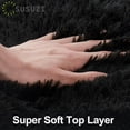 thumbnail image 4 of SUSUZI 5' x 7' Shaggy Area Rug, 2 Inch Thick Fluffy Plush Carpet with Non-Slip PVC Back, Soft Polypropylene Floor Rug for Bedroom Living Room Kids Room Home Décor, Black, 4 of 7