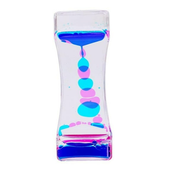 A Two-Color Liquid Motion Timer Hourglass Oil Spill Drops Home Decoration Craft Ornament Relaxing Sensory Visual Meditation Desk Toy - 0.28Lb
