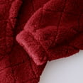 thumbnail image 3 of SWSMCLT Women's Fuzzy Hoodie Hooded Fleece Sweatshirt Plush Winter Warm Long Sleeve Cute Hood Pullover Pj Pajama Tops Cold Weather Red XX-Large, 3 of 5