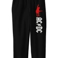 thumbnail image 2 of AC/DC Angus Young Red Silhouette Youth Black Graphic Sweatpants-Small, 2 of 7