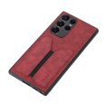 thumbnail image 6 of SaniMore for Samsung Galaxy S22 Ultra 6.8" Wallet Case, Premium Vintage PU Leather Cover with Elastic Card Slot Anti-Scratch Full Body Shockproof Protective Shell for Samsung S22 Ultra, Red, 6 of 7