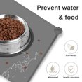 thumbnail image 2 of Rirool Silicone Dog Cat Bowl Mat - 18.5" x 11.5" - Non-Slip Waterproof Pet Feeding Mat - Black - Gray, 2 of 7
