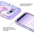 thumbnail image 4 of Casetego Phone Case for Galaxy S8,Marble Design Three Layer Heavy Duty Shockproof Hard Plastic Bumper +Soft Silicone Rubber Protective Case for Women Girls - Purple, 4 of 7